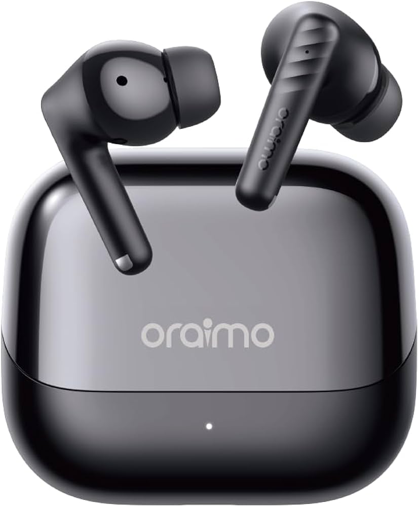 سماعات أذن لاسلكية ايربودز Oraimo SpaceBuds Neo+ OTW-323P - بلوتوث 5.4، خاصية إلغاء الضوضاء النشطة (ANC)، صوت مكاني Sound360، مدة تشغيل تصل إلى 30 ساعة، مكالمات ENC، ومقاومة للماء بمعيار IPX4 - أسود سريع